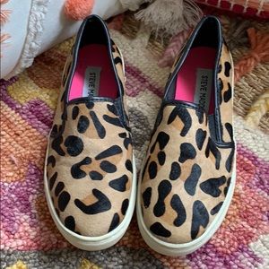 Girls Leopard Animal Hair Steve Madden Shoes Sz. 2